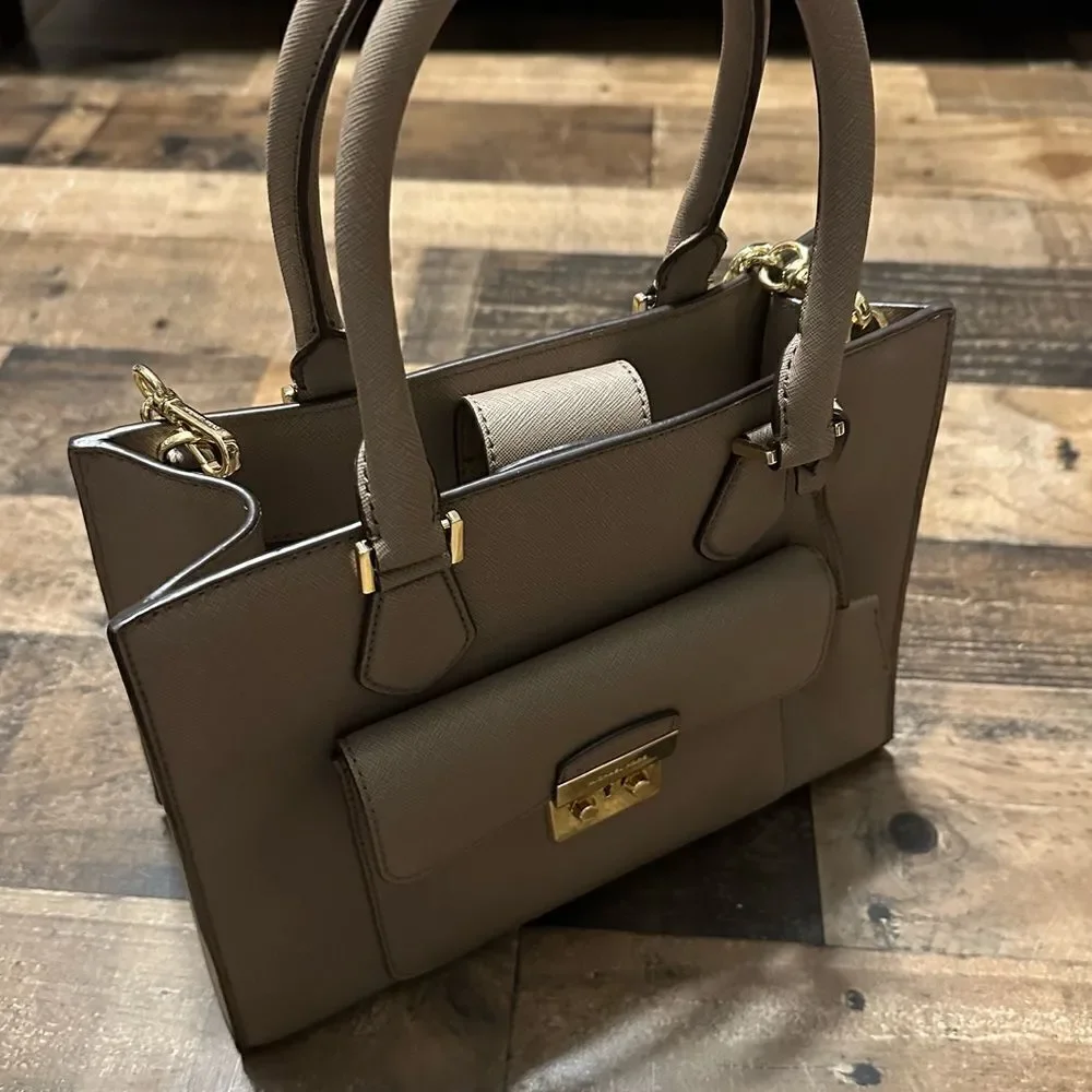 Michael Kors Bridgette Medium Saffiano Leather Satchel